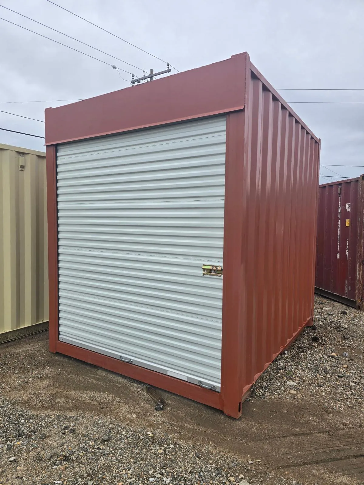 10 ft container with a roll-up door