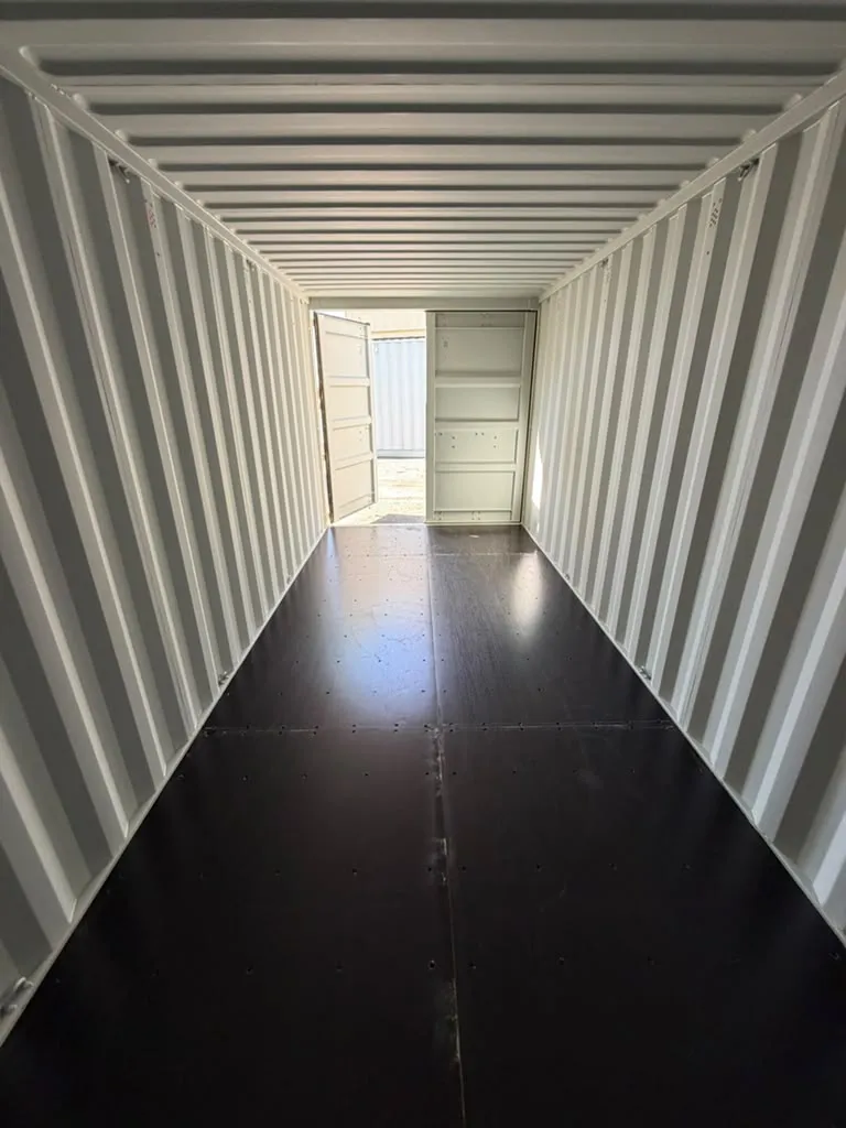 Inside a new container